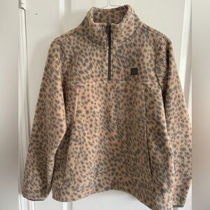 Billabong Adventure Division Women's Animal Print Pullover Fleece Size Medium